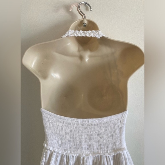 Free People Adella Halter Mini Slip Dress Medium White NWT - Picture 11 of 13